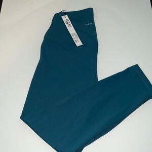 Buttery Soft Teal 7/8 leggings IAB MFG size large stretchy workout activewear